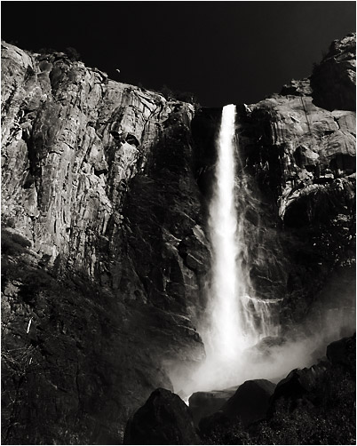 moon over bridalveil falls